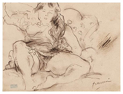 Jules Pascin Jeune fille assise 1924